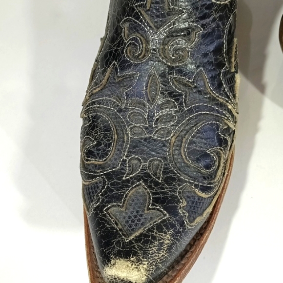 Corral Western Genuine Black Leather  Overlay X Toe C1198 Boots Size 8.5 - Picture 10 of 17